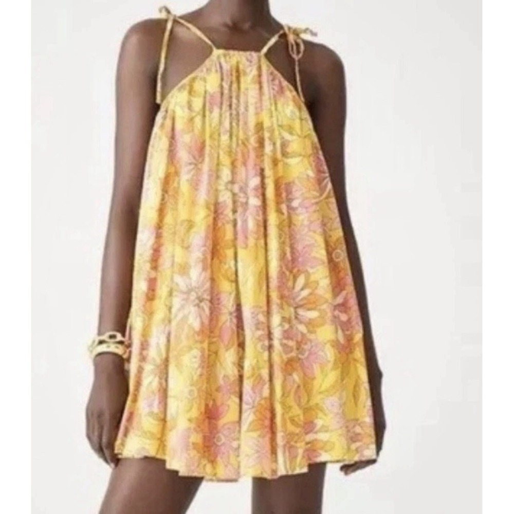 NWT J. Crew  Filomena  Mini Swing Dress; Sunset Floral, beachy;Pockets $228 MSRP